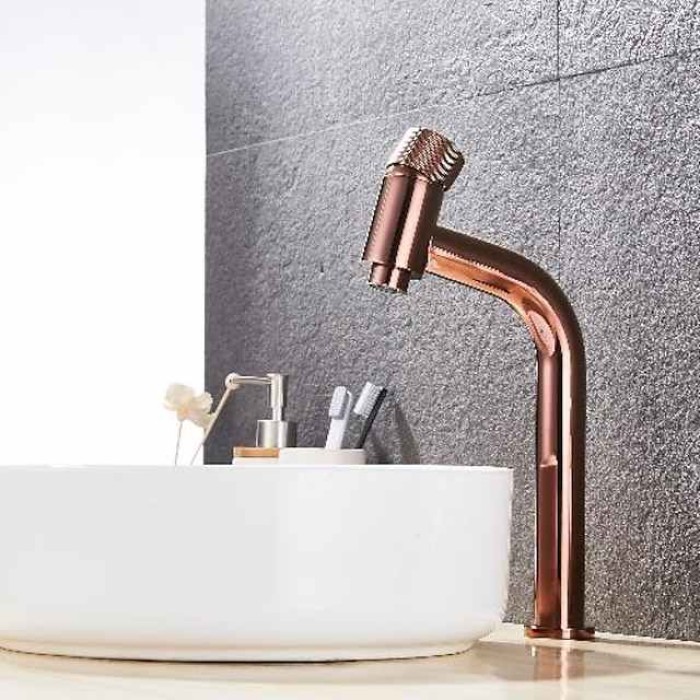 Bathroom Sink Faucet - Waterfall Antique Brass / Electroplated Centerset Single Handle One HoleBath Taps