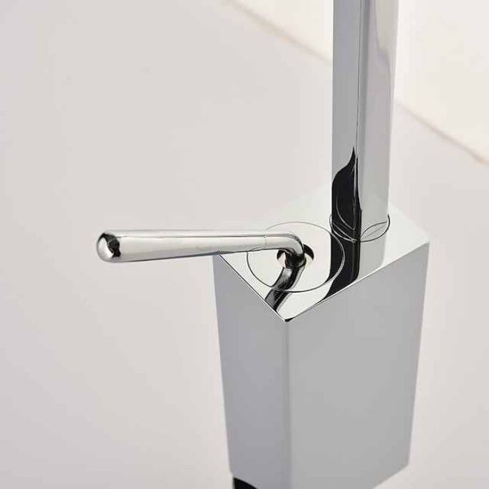 Bathroom Sink Faucet - Rotatable Electroplated / Painted Finishes Centerset Single Handle One HoleBath Taps