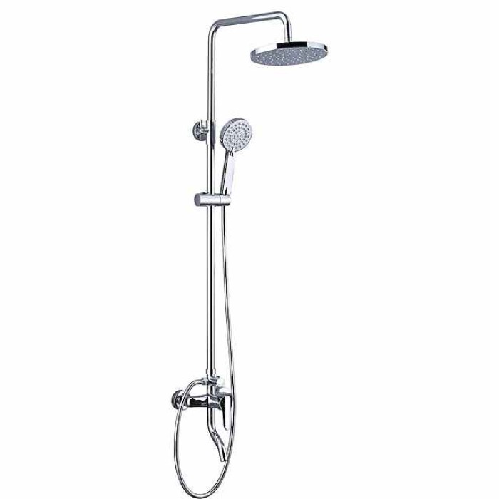 Shower Faucet,Shower System Rainfall Shower Head System Set Handshower Included pullout Multi Spray Shower Contemporary Traditional Electroplated Mount Outside Ceramic Valve Bath Shower Mixer Taps