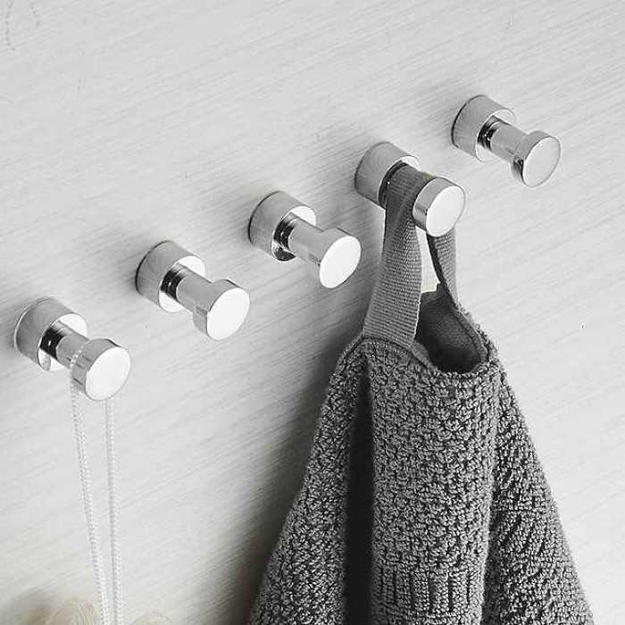 Wall Hooks for Coats,Brass Wall Mounted Bathroom Towel Hooks Robe Hooks 3PCS/5PCS(Golden)