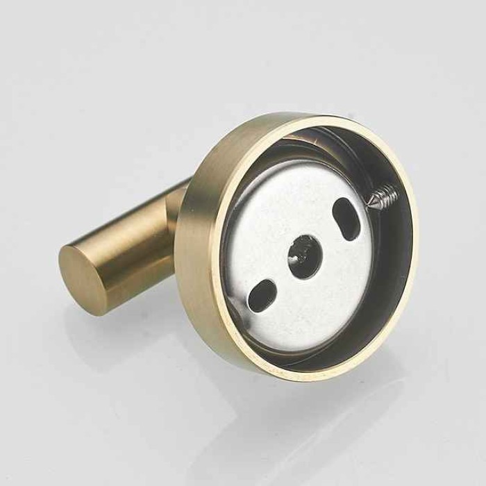 Bathroom Accessory Set Include Towel Bar Robe Hook and Towel Ring New Design Modern Stainless Steel Material Wall Mounted Golden 3pcs