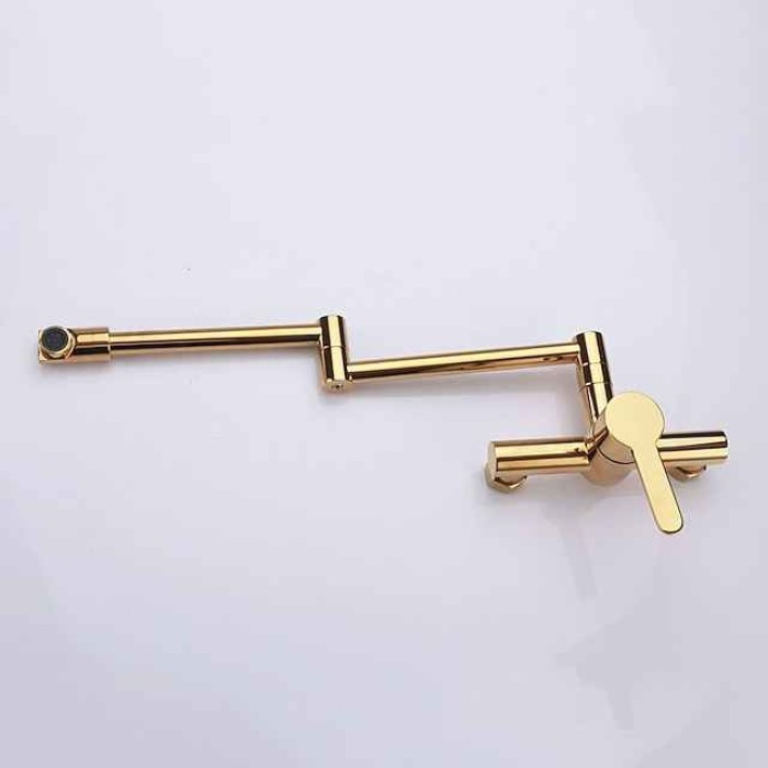 Kitchen faucet Single Handle Two Holes Electroplated/Painted Finishes Pull-out/&shy;Pull-down/Pot Filler Wall Mounted Contemporary Kitchen Taps