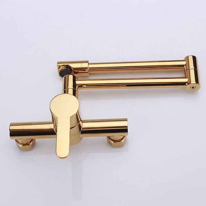 Kitchen faucet Single Handle Two Holes Electroplated/Painted Finishes Pull-out/&shy;Pull-down/Pot Filler Wall Mounted Contemporary Kitchen Taps