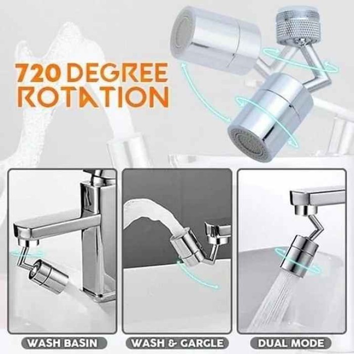 Faucet Extender Aerator 720° Swivel, Universal Splash Kitchen Tap Filter Bathroom Basin Faucet Spray Head Washroom, Water Saving Nozzle Sprayer Attachment