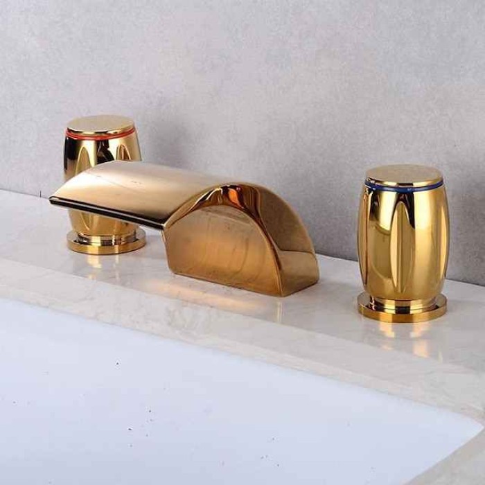 Bathtub Faucet - Contemporary Electroplated Roman Tub Ceramic Valve Bath Shower Mixer Taps