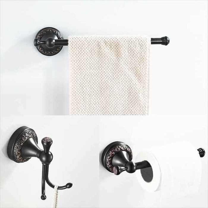 Bathroom Accessory Sets,Wall Mounted ORB Hardware Include Towel Bar/Toilet Paper Holder /Robe Hook/Towel Ring