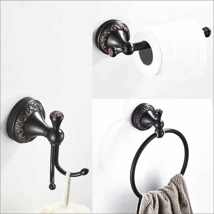 Bathroom Accessory Sets,Wall Mounted ORB Hardware Include Towel Bar/Toilet Paper Holder /Robe Hook/Towel Ring