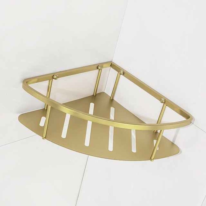 Triangle Bathroom Shelf For Washing Supplies, Wall Mounted, New Design Creative Contemporary Modern Stainless Steel 1pc