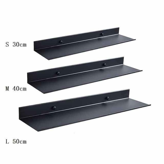 Bathroom Storage Bracket,Space Aluminum Black Bathroom Shelves Kitchen Wall Shelf Shower Storage Rack 30-50cm