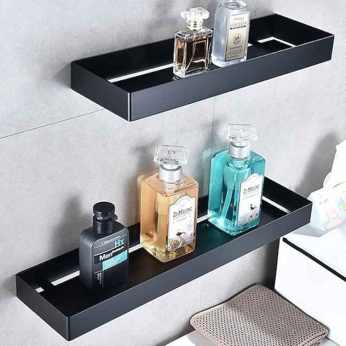 304 Stainless Steel Bathroom Shelf,Black New Design Creative Contemporary  Modern Bathroom Storage Rack