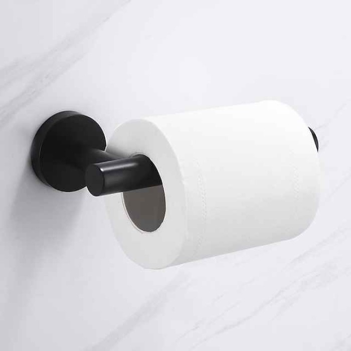 Wall Mounted Stainless Steel Bathroom Toilet Paper Holder,New Design Self-adhesive Creative Low-carbon Steel Metal Bathroom Decoration 1pc