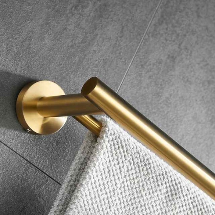 Towel Rack for Bathroom,Wall Mounted Stainless Steel Towel Bar 2-tier Bathroom Hardware(Golden/Chrome/Black/Brushed Nickel)