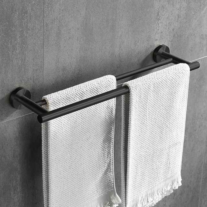 Towel Rack for Bathroom,Wall Mounted Stainless Steel Towel Bar 2-tier Bathroom Hardware(Golden/Chrome/Black/Brushed Nickel)