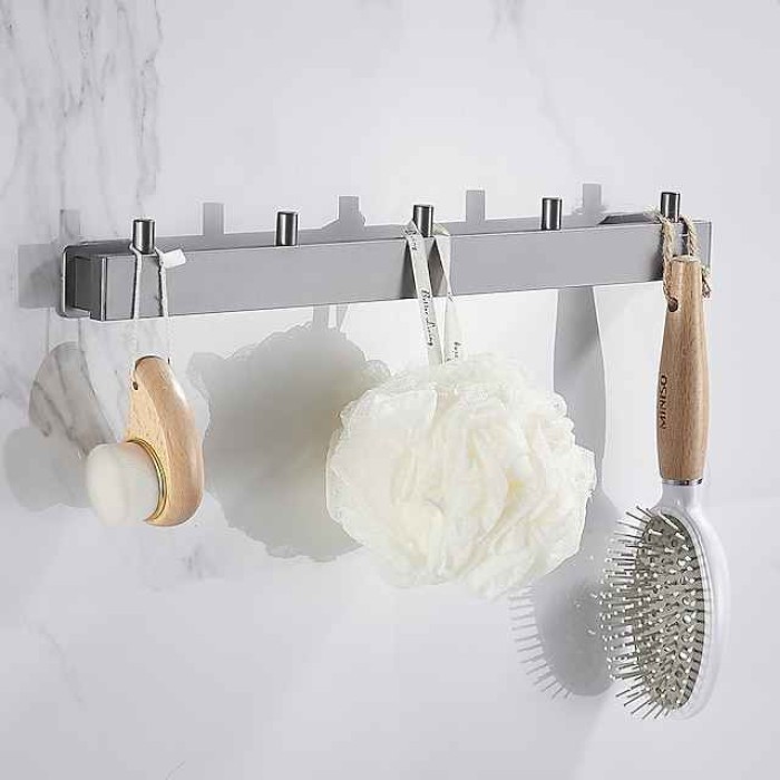 Robe Hook Creative Contemporary Modern Aluminum 1pc Bathroom Wall Mounted