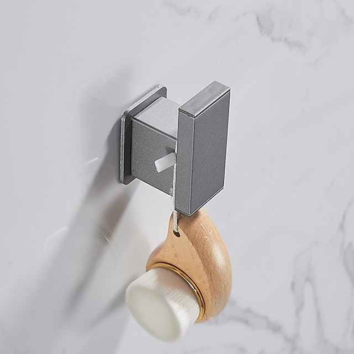 Robe Hook Creative Contemporary Modern Aluminum 1pc Bathroom Wall Mounted