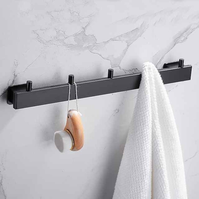 Robe Hook Creative Contemporary Modern Aluminum 1pc Bathroom Wall Mounted