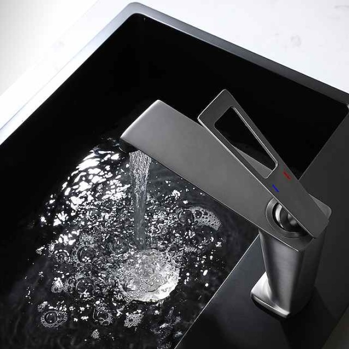 Bathroom Faucet Farmhouse Single Handle Lavatory Basin Vanity Sink Faucet Chrome/Black/Grey/Gold Available