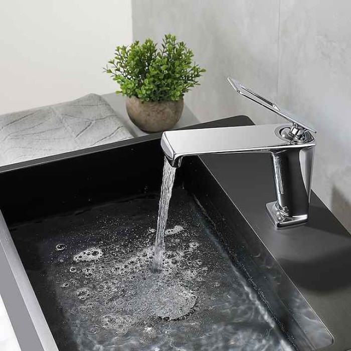 Bathroom Faucet Farmhouse Single Handle Lavatory Basin Vanity Sink Faucet Chrome/Black/Grey/Gold Available