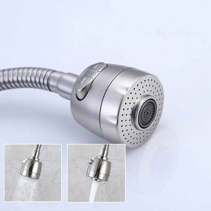 304 Stainless Steel Cold and Hot Water Kitchen Faucet Kitchen Mixers Kitchen Sink Tap 360 Degree Swivel Flexible Hose Basin Faucet