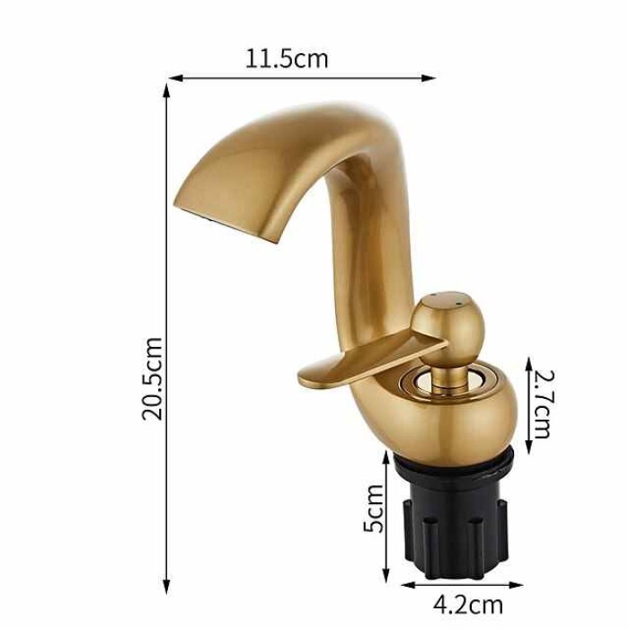 Bathroom Sink Faucet - Waterfall Chrome / Oil-rubbed Bronze / Brushed Centerset Single Handle One HoleBath Taps