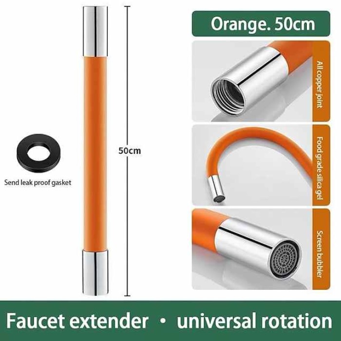 Mintiml Faucet Extender Universal Faucet Extension Pipe 1/2‘ Connnetor Extension Tube For Outer Joint Wavsh Basin Splash Head