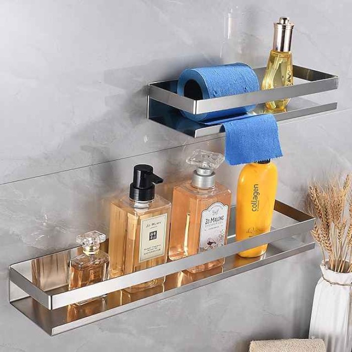 Bathroom Shelf Adorable Stainless Steel Bathroom, Hotel bath Wall Mounted