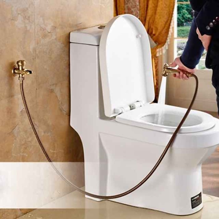 Self-Cleaning Bidet Antique Copper Single Hole  Brushed Chrome