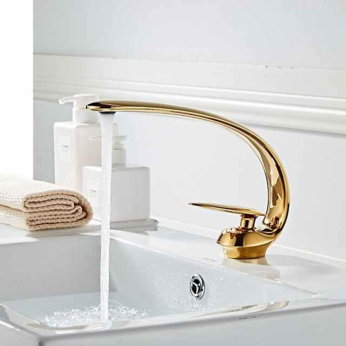 Bathroom Sink Faucet - Classic Oil-rubbed Bronze / Brushed / Electroplated Centerset Single Handle One HoleBath Taps