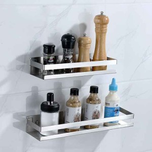 Bathroom Kitchen Storage Rack Wall Hanging 304 Stainless Steel Storage Rack Bathroom Kitchen Supplies Multifunctional Storage Rack