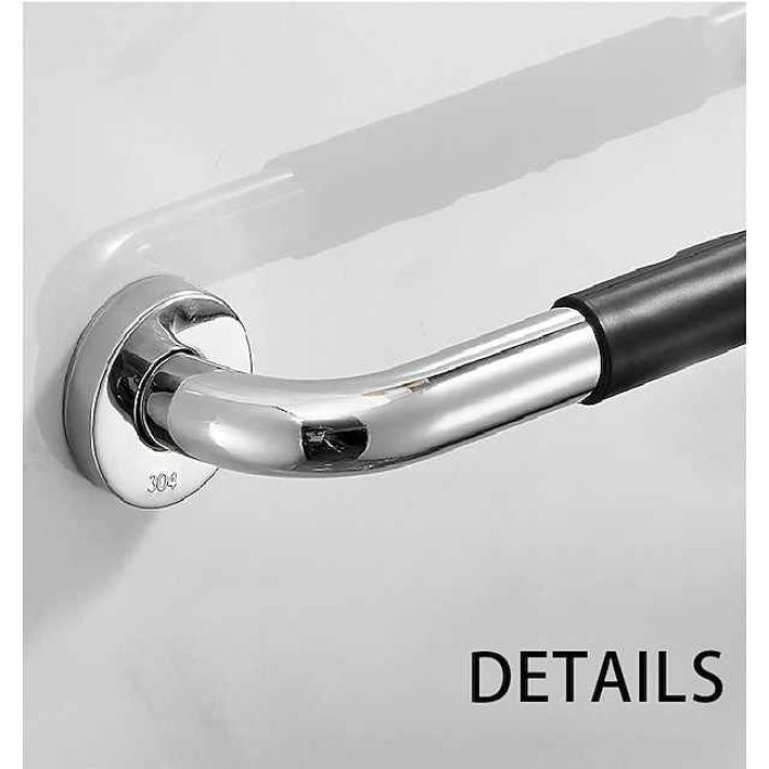 Grab Bars For Shower,304 Stainless Steel Handrail Bathroom Bathtub Elderly Disabled Toilet Toilet Safety Non-Slip Toilet Railing