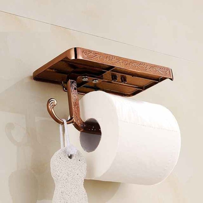 Toilet Paper Holder Multifunction Antique Zinc Alloy 1PC - Bathroom