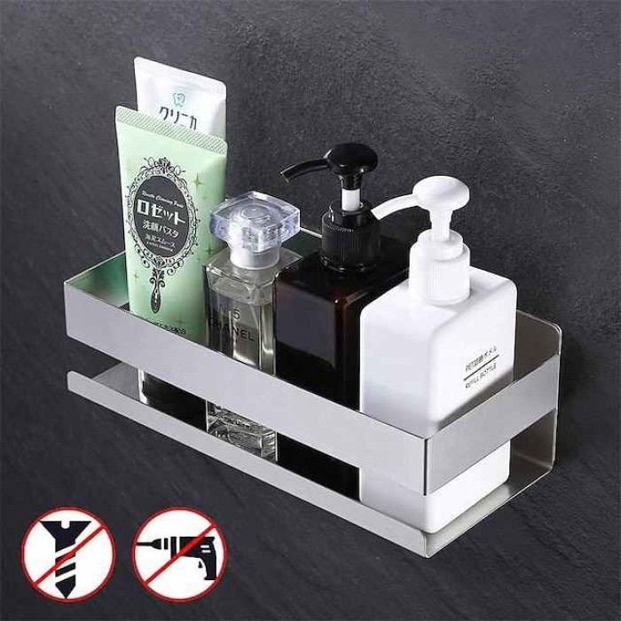 Bathroom Non Perforated Storage Rack Kitchen Storage Rack Bathroom Toilet Washstand Supplies Wall Mounted Shower Rack