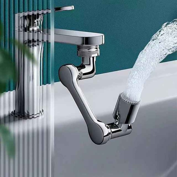 Faucet Extender 1080 Degree Extension, Universal Faucet Aerator Splash Kitchen Tap Filter Nozzle Bubbler Bathroom Kitchen Washroom 2 Spray Modes Faucet Aerator Attachment