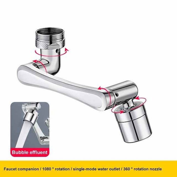 Faucet Extender 1080 Degree Extension, Universal Faucet Aerator Splash Kitchen Tap Filter Nozzle Bubbler Bathroom Kitchen Washroom 2 Spray Modes Faucet Aerator Attachment