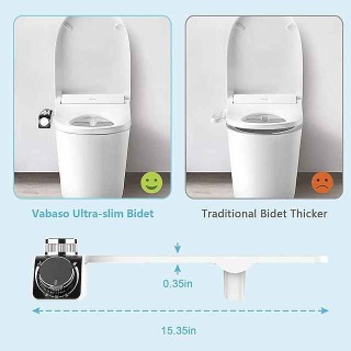 Bidet Attachment for Toilet -Self Cleaning Dual Nozzle, Non-Electric Bidet, Cold & Warm Fresh Water Bidet Sprayer With Temperature & Pressure Controls