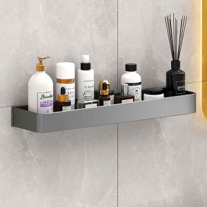 Toilet Storage Rack Single-Layer Hole Free Gun Gray Double-Layer Space Aluminum Toilet Wall Mounted Bathroom Storage Rack