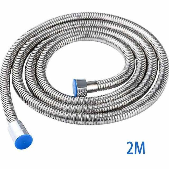 Stainless Steel Flexible Shower Hose Long Bathroom Shower Water Hose Extension Plumbing Pipe Pulling Tube Bathroom Accessories G1/2