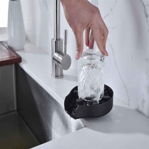 Stainless Steel Glass Rinser for Kitchen Sink, Glass Bottle Cup Washer for Sink Cup Rinser Clean Sink Attachment Accessories for Baby Bottle, Bar Wine Glass, and More Cups