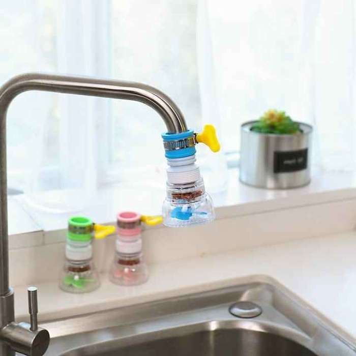 Kitchen Faucet Extender 360 Rotatable Spray Head Adjustable Splash-proof Faucet Filter Nozzle Tap Water Filter Accessories Random color