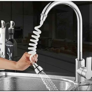 Kitchen Tap Lengthen Extender Long Hose Portable Stretchable Spring Extend Faucet