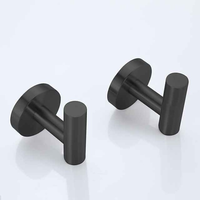 2PCS Robe Hooks Wall Mounted Clothes Hooks 304 Stainless Steel High Bearing Capacity Hooks for Bathroom/Kitchen