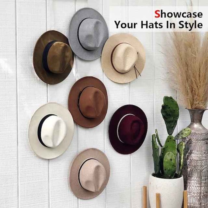 Adhesive Hat Hooks No Drilling Baseball Caps Hangers Rack Door Closet Entryway Wall Hanging Organizer For Caps Scarf