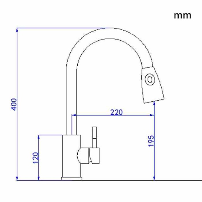 Kitchen Faucet with Pull-out Spray,Single Handle One Hole Stainless Steel Pull-out / Pull-down / Standard Spout / Tall / High Arc Centerset Minimalist / Modern Contemporary Kitchen Taps