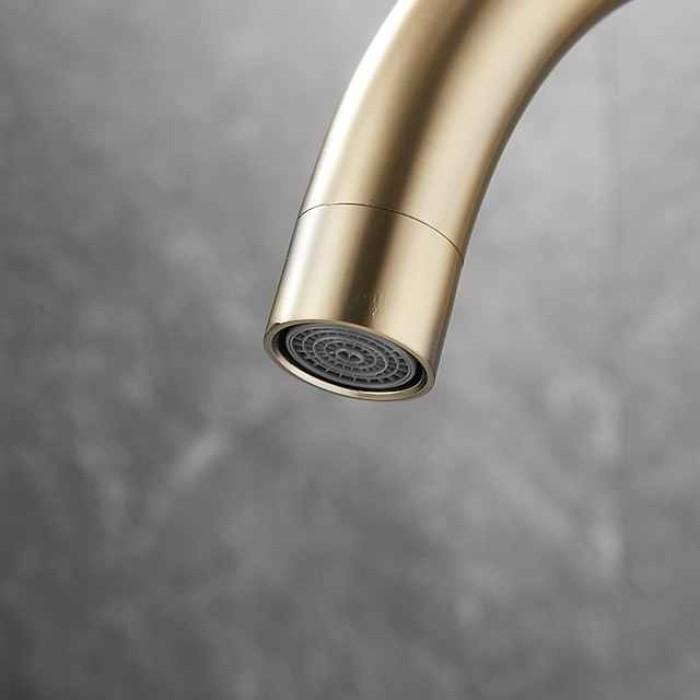 Bathroom Sink Faucet - Rotatable / Classic Electroplated Widespread Two Handles Three Holes Bath Taps