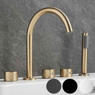 Bathtub Faucet - Contemporary Electroplated Roman Tub Brass Valve Bath Shower Mixer Taps