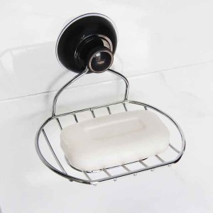 Soap Dish Stainless Steel Suction Cup Bathroom Soap Drain Rack Free Punching Wall Hanging Household Storage Soap Box