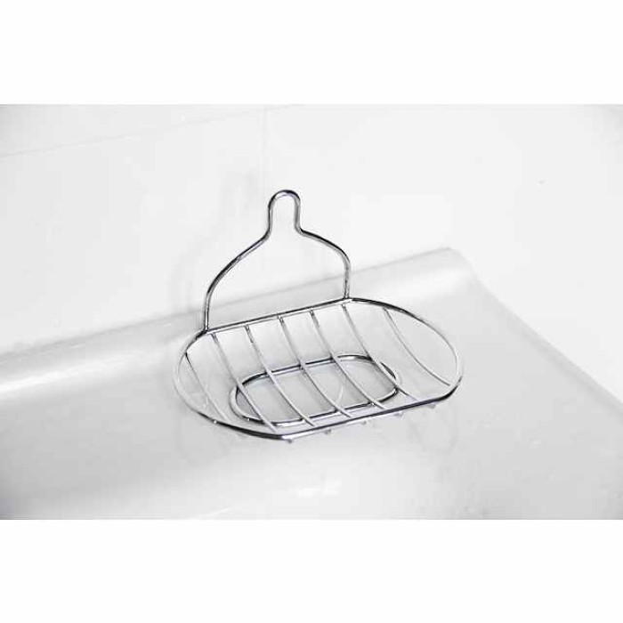 Soap Dish Stainless Steel Suction Cup Bathroom Soap Drain Rack Free Punching Wall Hanging Household Storage Soap Box