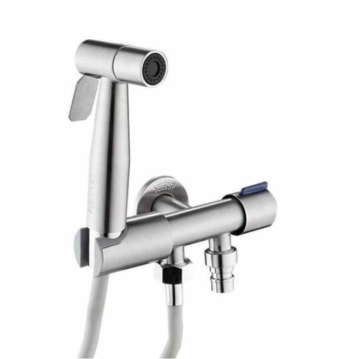 Handheld Toilet Bidet Sprayer Kit Wall-mount 304 Stainless Steel Toilet Bidet Showerhead with Hose Bathroom Cleaning Set