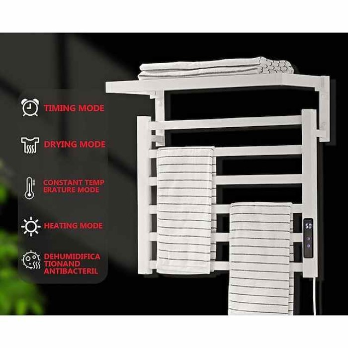 Towel Warmer Intelligent Electric Towel Rack Bathroom Towel Bar Electric Heating Constant Temperature Drying Perforated Free Towel Rack