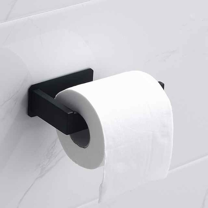 Toilet Paper Holder for Bathroom Self-adhesive 304 Stainless Steel Roll Paper Holder Paper Towel Holder Punch Free Wall Mounted Toilet Paper Holder Bathroom Roll Paper Holder